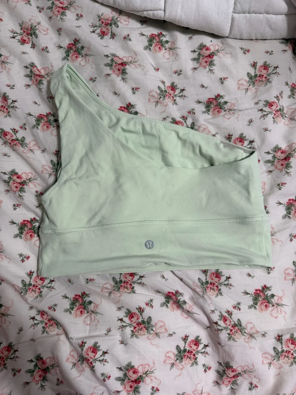 lululemon athletica One-Shoulder Sports Bra in Light Mint